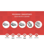 Molduras y baguetones de yeso