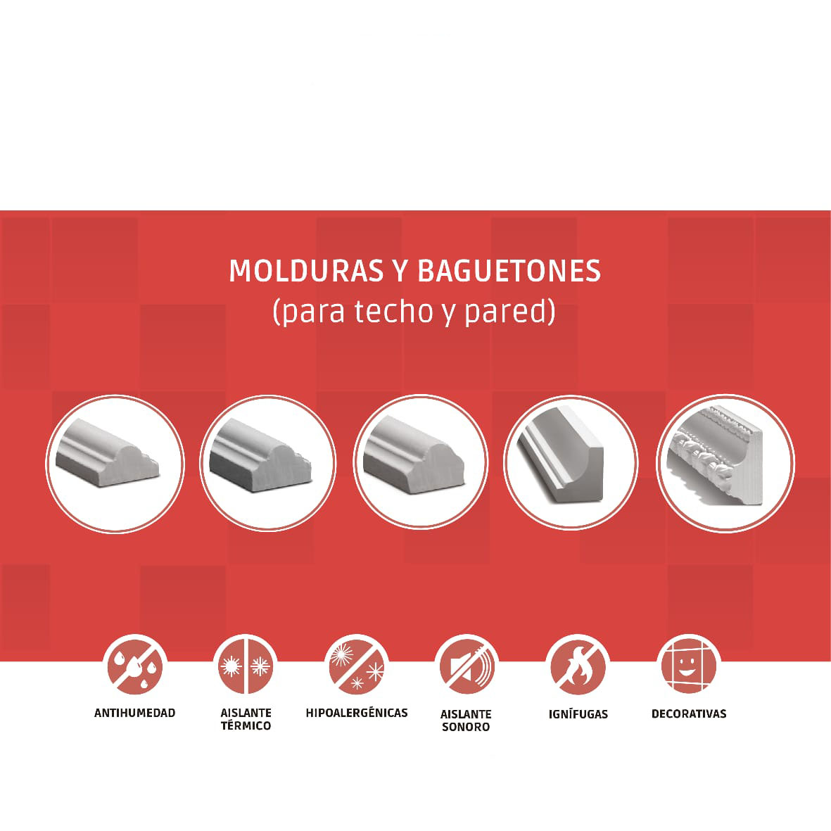 Molduras y baguetas Molduras y baguetones de yeso - Imagen 1